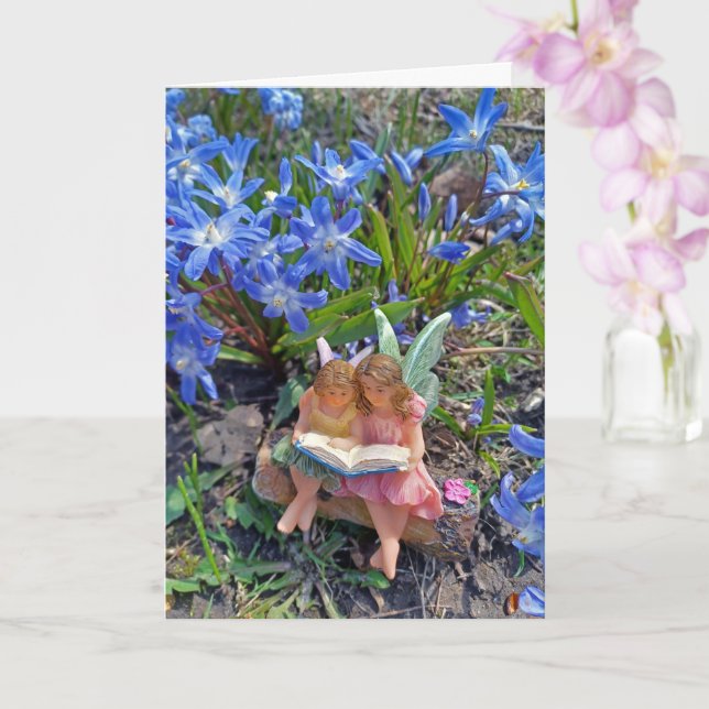 Storytime Fairy Garden Greeting Card (Orchid)