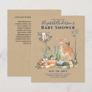 Storytime Woodland Animals Forest Baby Shower Invi