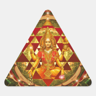 Stotram on Devi Lakshmi- Shri yantra Triangle Sticker