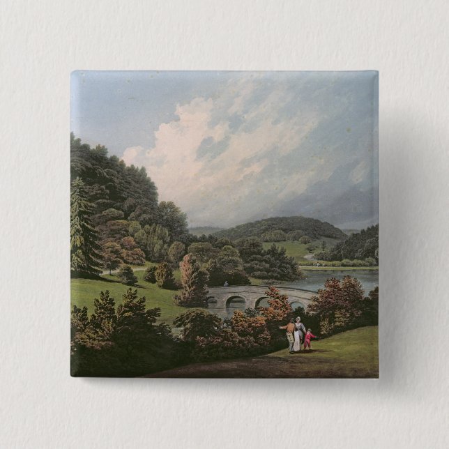 Stourhead 2 Inch Square Button (Front)