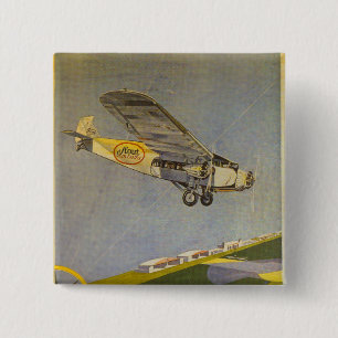 Stout Airlines 2 Inch Square Button