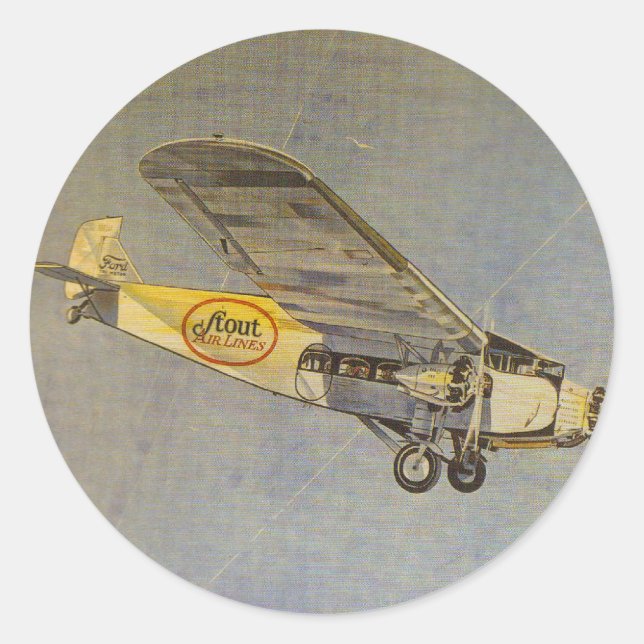 Stout Airlines Classic Round Sticker (Front)