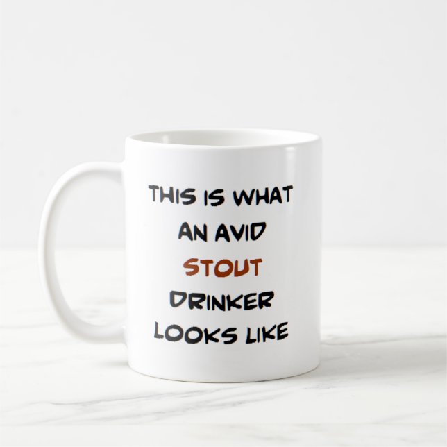 stout drinker, avid coffee mug (Left)