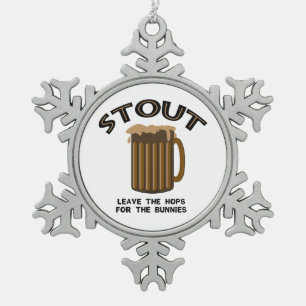 Stout  snowflake pewter christmas ornament