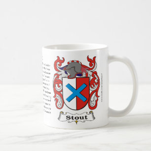 Stout, the Origin, the Meaning and the Crest on a Coffee Mug