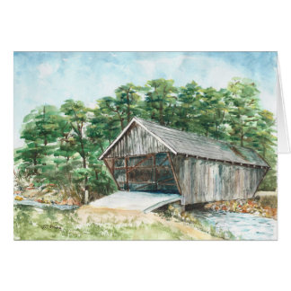 Stovall Mill Covered Bridge Watercolor Painting