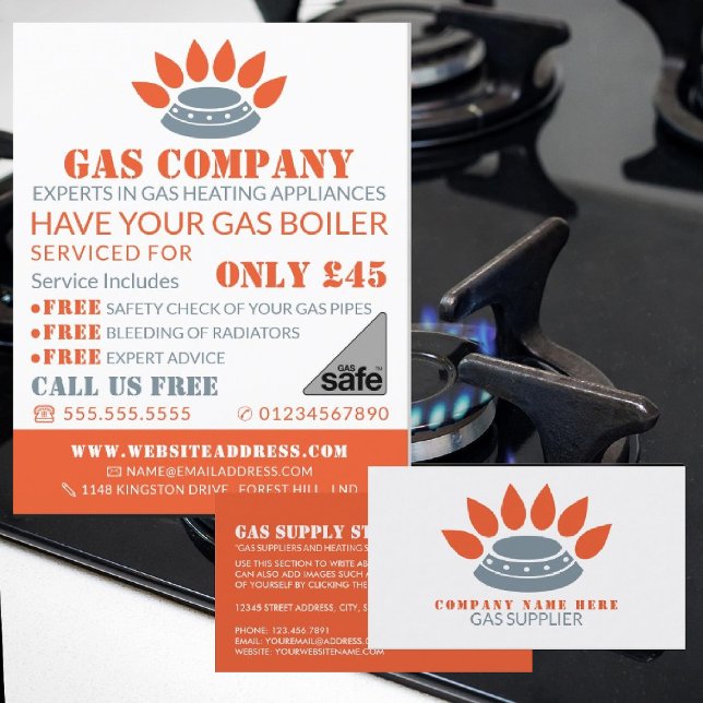 Stove Burner, Gas Engineer & Supplier Business Card (Creator Uploaded)