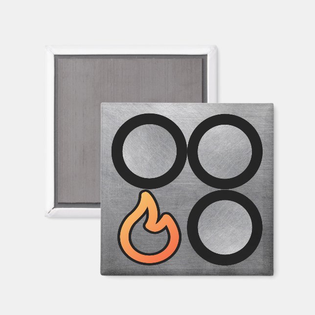 Stove Knob Front Left Burner Control Label Magnet (Front/Back)