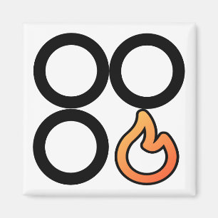 Stove Knob Front Right Burner Control Label Magnet