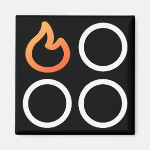 Stove Knob Rear Left Position Burner Label Magnet