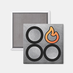 Stove Knob Rear Right Burner Control Label Magnet