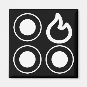 Stove Top Knob Rear Right Burner Label Magnet