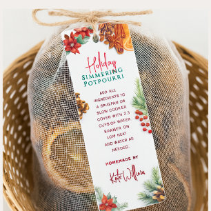 Stovetop Holiday Simmering Potpourri Tags
