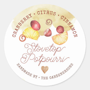 Stovetop Potpourri Classic Round Sticker