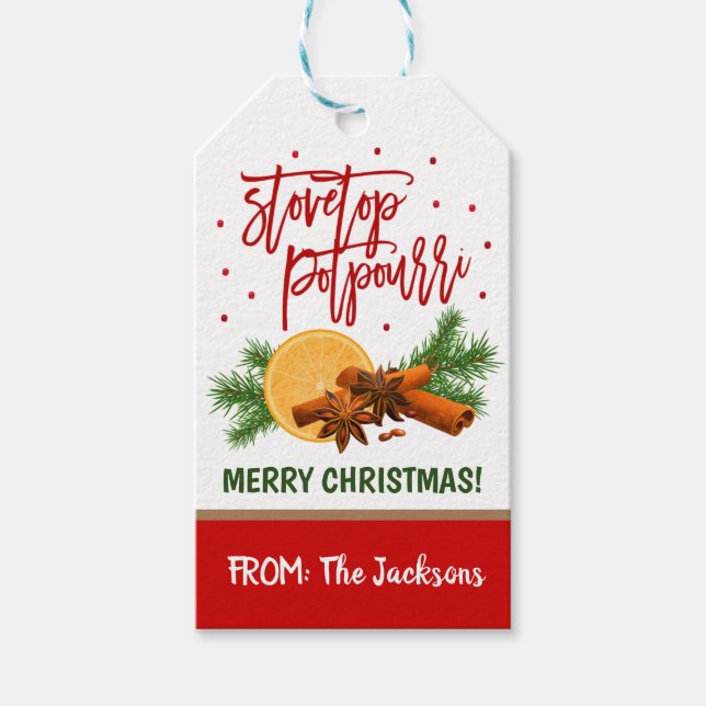 Stovetop Potpourri Gift Tag (Front)