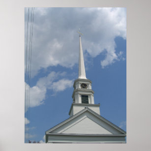 stowe community church steeple poster