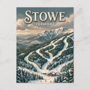 Stowe Mountain Resort Vermont Postcard