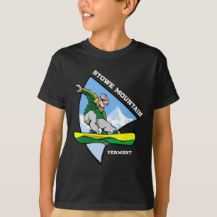 Stowe Mountain Vermont Snowboarding Snowboarder Ki T-Shirt