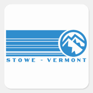 Stowe Mountain Vermont Square Sticker