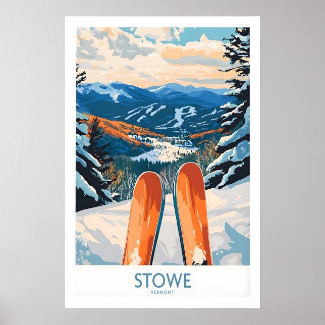 Stowe Valley Ski Wall Art 1 (Front)