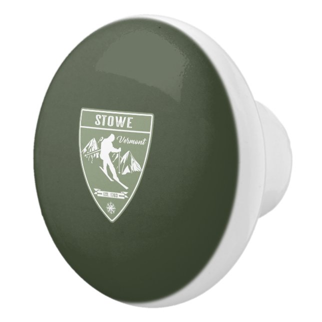Stowe Vermont Ceramic Knob (Right)