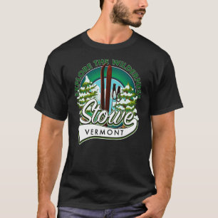 Stowe Vermont explore the Wilderness ski T-Shirt