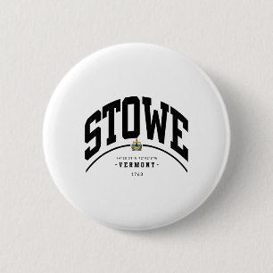 Stowe Vermont Hiking Stowe Souvenir Retro Mountain 2 Inch Round Button