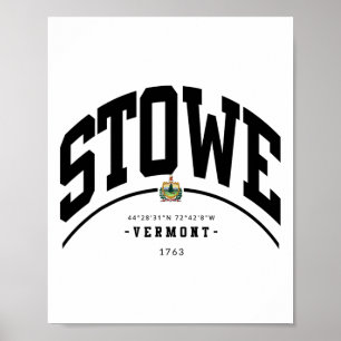 Stowe Vermont Hiking Stowe Souvenir Retro Mountain Poster