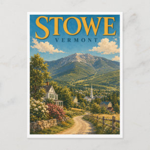 Stowe Vermont Mount Mansfield GeoSaga Postcard