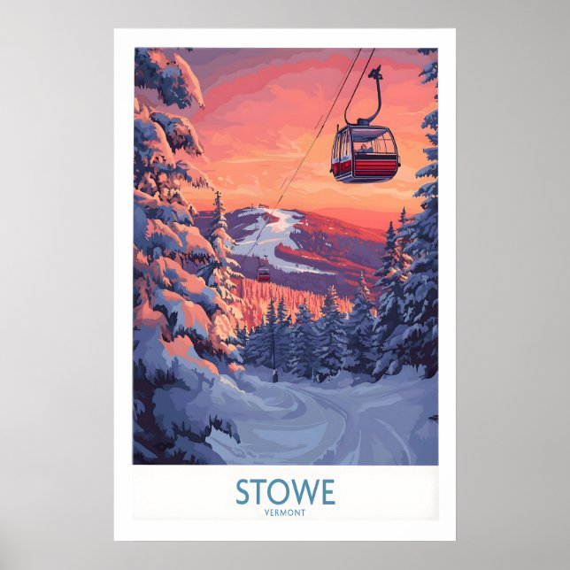 Stowe Vermont Ski Poster 1 (Front)