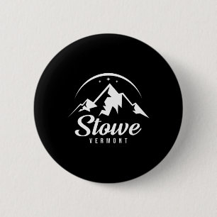 Stowe Vermont Ski Resort Skiing Snowboarding 2 Inch Round Button