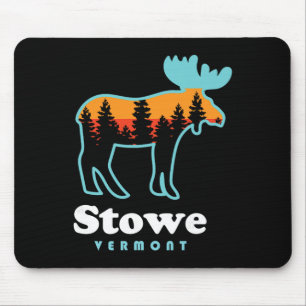 Stowe Vermont Skiing Mountains Stowe Vt Moose Mouse Pad