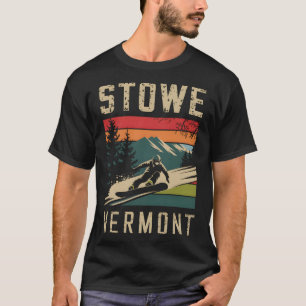 Stowe Vermont Snowboard Vintage Snowboarding Mount T-Shirt