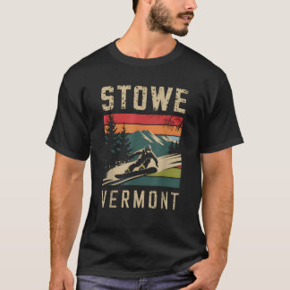 Stowe Vermont Snowboard Vintage Snowboarding Mount T-Shirt