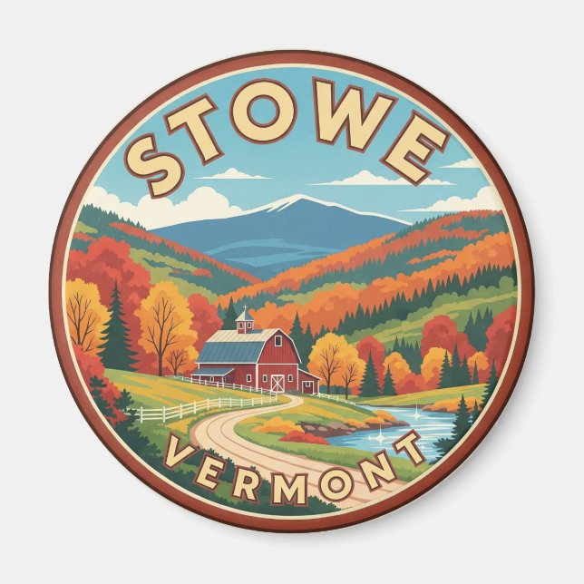Stowe Vermont Travel Magnet (Front)