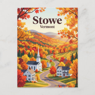 Stowe, Vermont, USA, fall foliage Postcard