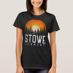 Stowe Vermont V  Vintage 70s 80s 90s Retro City   T-Shirt