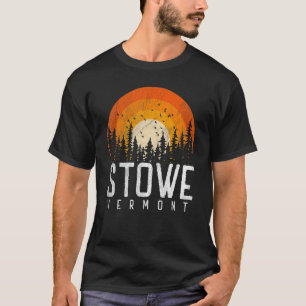 Stowe Vermont V Vintage 70s 80s 90s Retro City T-Shirt
