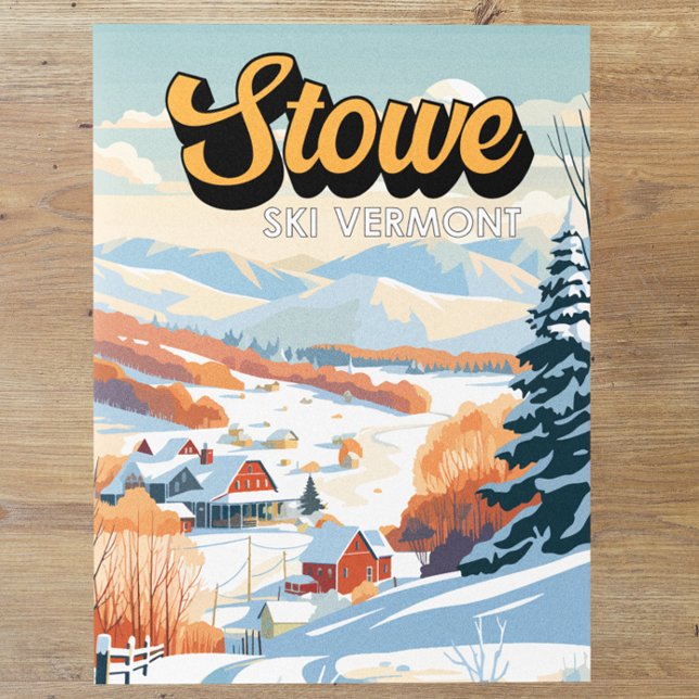 Stowe Vermont Winter Vintage Postcard (Creator Uploaded)