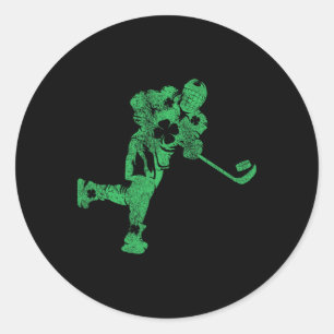 Stpatrick's Day Hockey Irish Boys Saint Paddy's Sh Classic Round Sticker