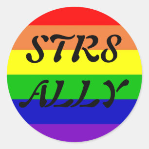 STR8 ALLY CLASSIC ROUND STICKER