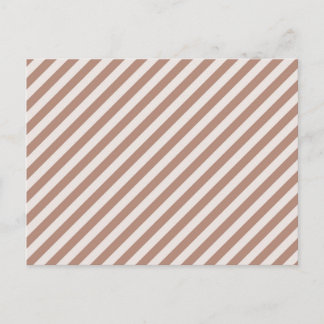 [STR-BRO-1] Brown and white striped Postcard