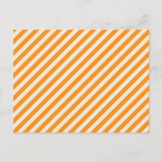 [STR-OR-1] Orange and white candy cane striped Postcard