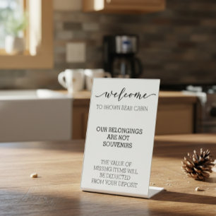 STR Short term Rental Vacation   Pedestal Sign