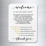 STR Short term Rental Vacation Rating System Stars Magnet<br><div class="desc">This design was created though digital art. It may be personalized in the area provided by changing the photo and/or text. Or it can be customized by choosing the click to customize further option and delete or change the colour the background, add text, change the text colour or style, or...</div>