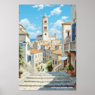Straden Street Dubrovnik Croatia Travel  Poster