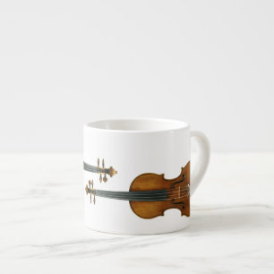 Stradivari Violin Duo Reproduced on Espresso Cup