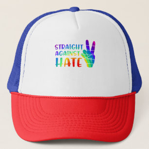 Straight Against Hate - LGBTQ+ Ally Pride  Trucker Hat
