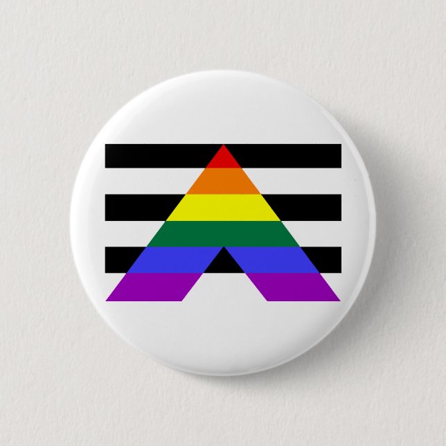 Straight Allies 2 Inch Round Button (Front)