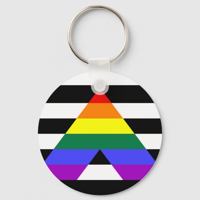 Straight Ally flag Keychain (Front)
